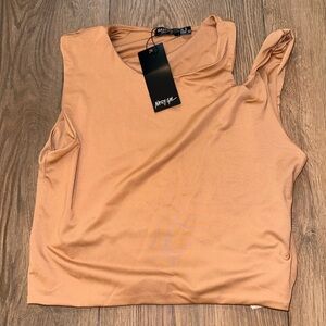 Nasty Gal Tan Crop Top